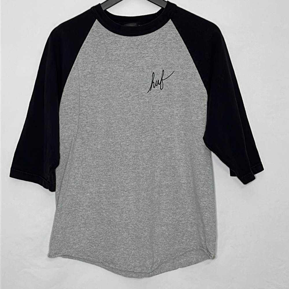 Huf 3/4 Sleeve Graphic Baseball Tee - Size Large